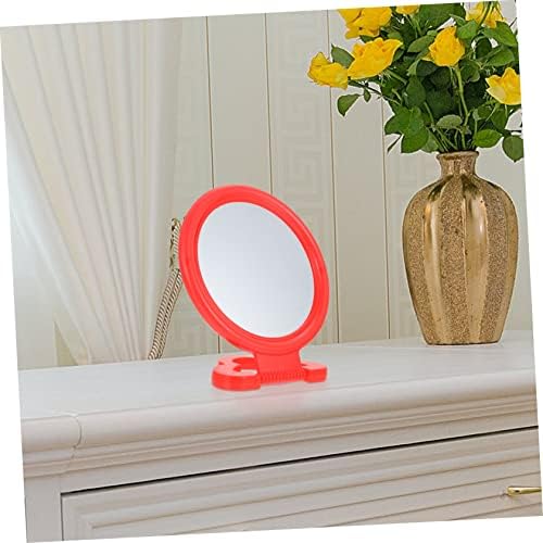 Retro Makeup Mirror with Sturdy Base and Wall Suspension