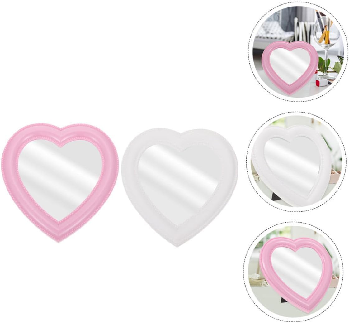 VINTORKY Heart-Shaped Wall-Mounted Makeup Mirror for Vanity