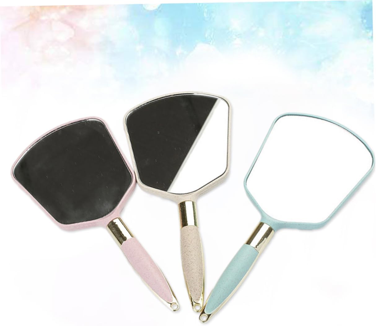 BESTYASH Handheld Vanity Mirror with Hook for Travel and Home Use