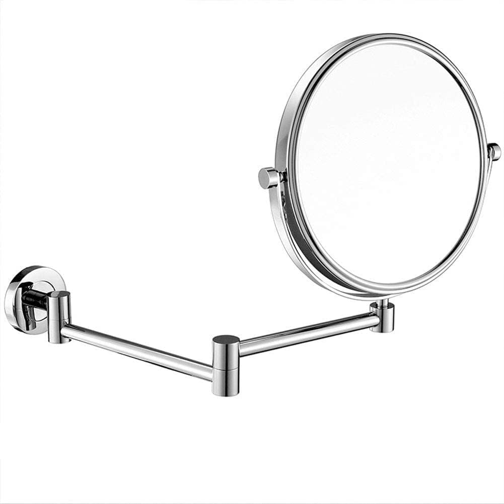 8 Inch Double Sided Wall Mount Makeup Mirror with 10X Magnification