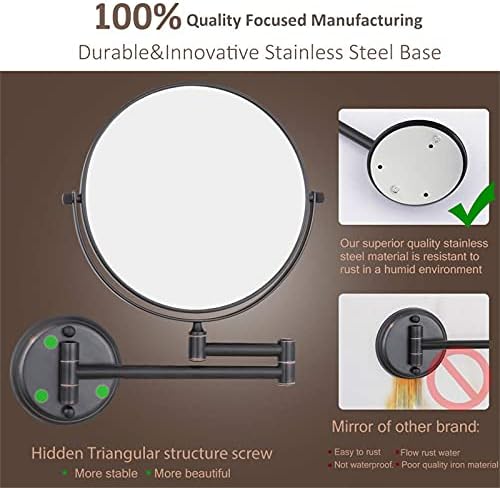 NOVOCE 8 Inch Adjustable Makeup Mirror with 3X Magnification