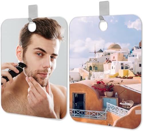 Sorcristy 2 Pack Fogless Acrylic Shower Mirror Set 1