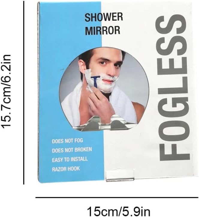 BEAHING Anti-Fog Shatterproof Acrylic Bathroom Mirror