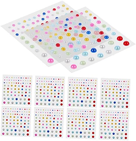 Uonlytech 5 Sets Self-Adhesive Rhinestone Stickers for Face and Body