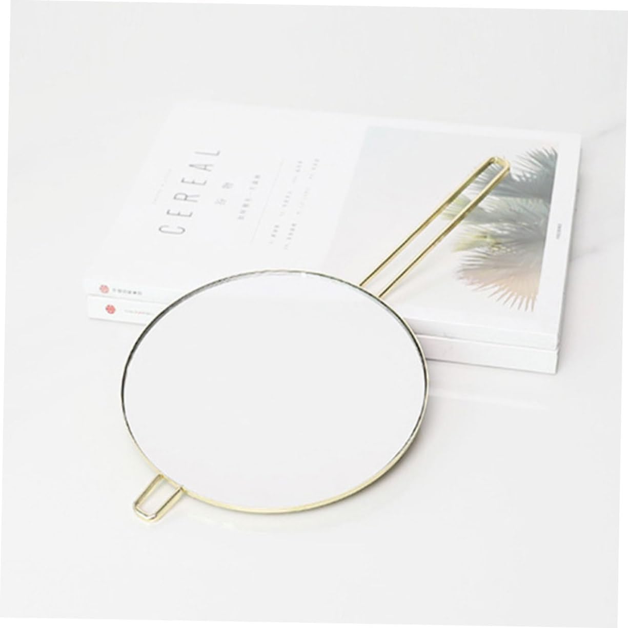 Beaupretty Handheld Round Makeup Mirror