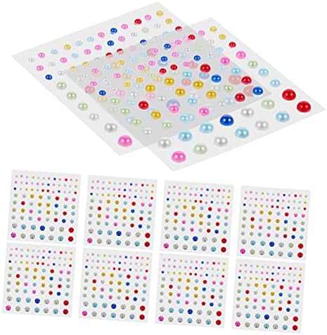 Jojofuny 5 Sets Face Rhinestone Stickers