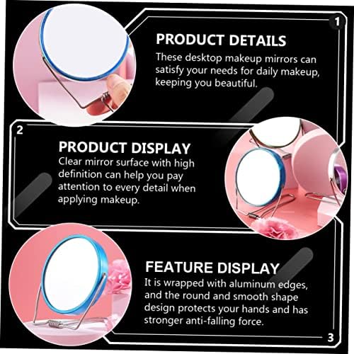 Double-Sided Portable Round Cosmetic Mirror for Girls