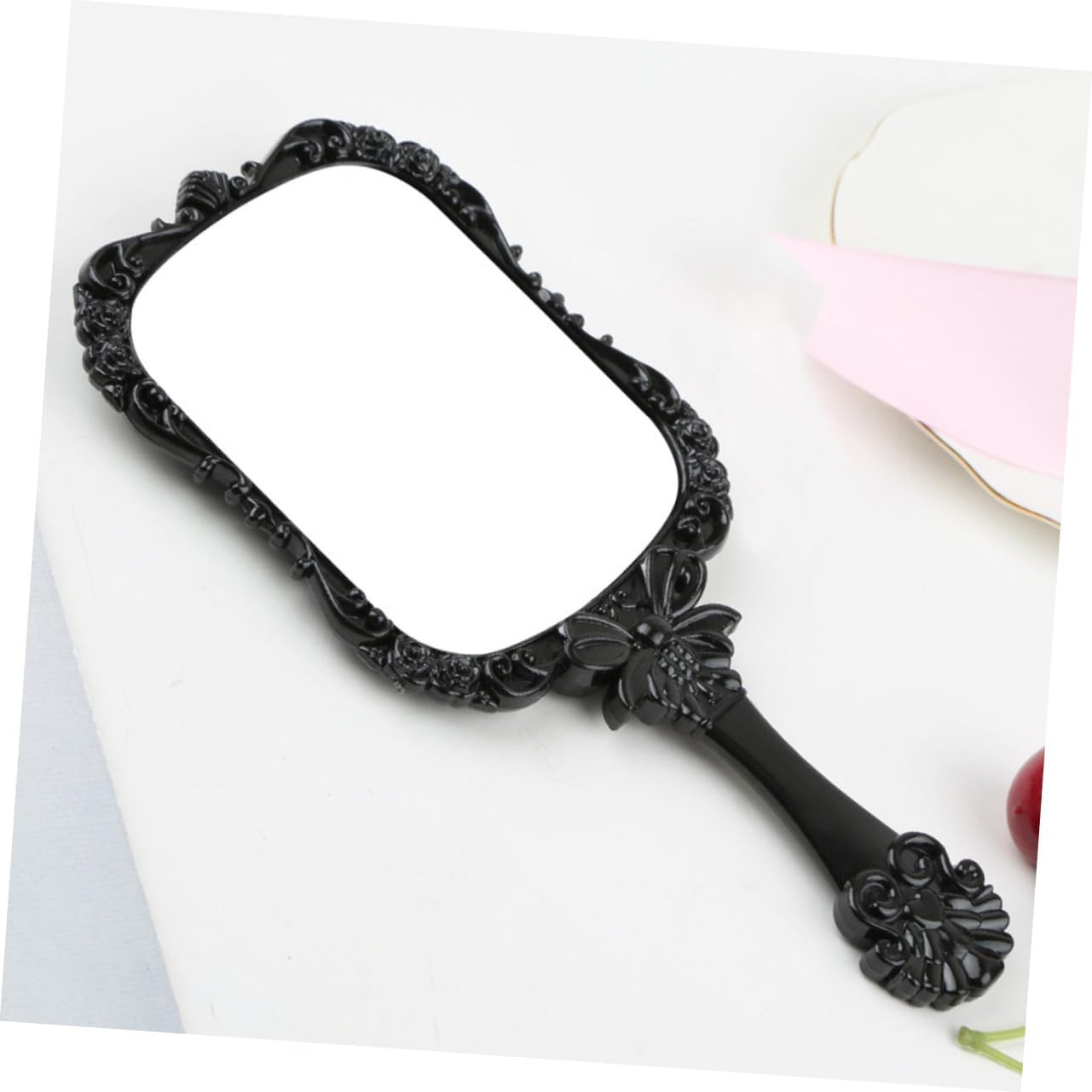 MERRYHAPY 2Pcs Handle Makeup Mirror for Travel and Home Use