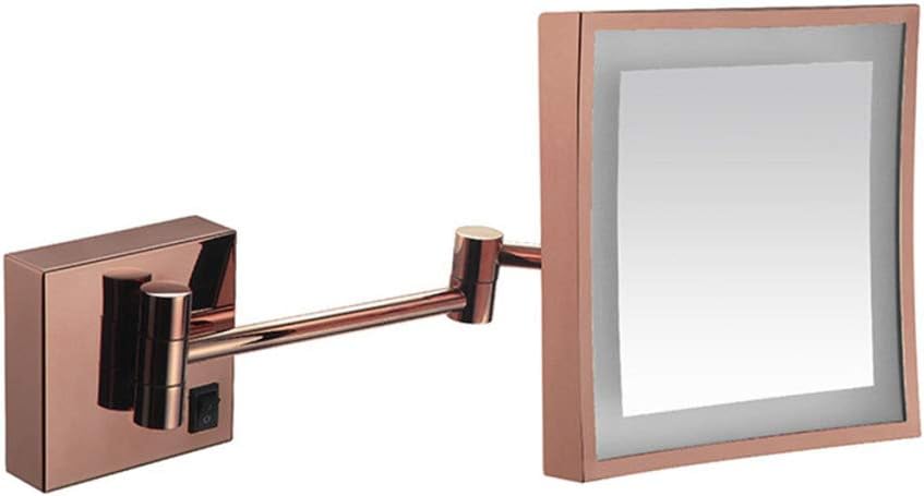 Wall Mounted Cosmetic Mirror with LED Light 8 Inch