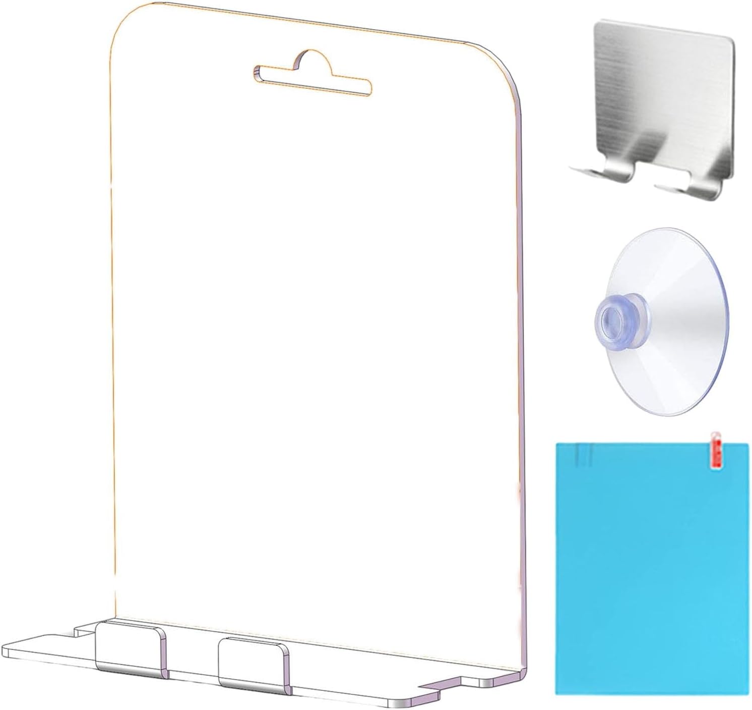 AOKID Fogless Shower Mirror with Squeegee and Dual Mounting Options 1