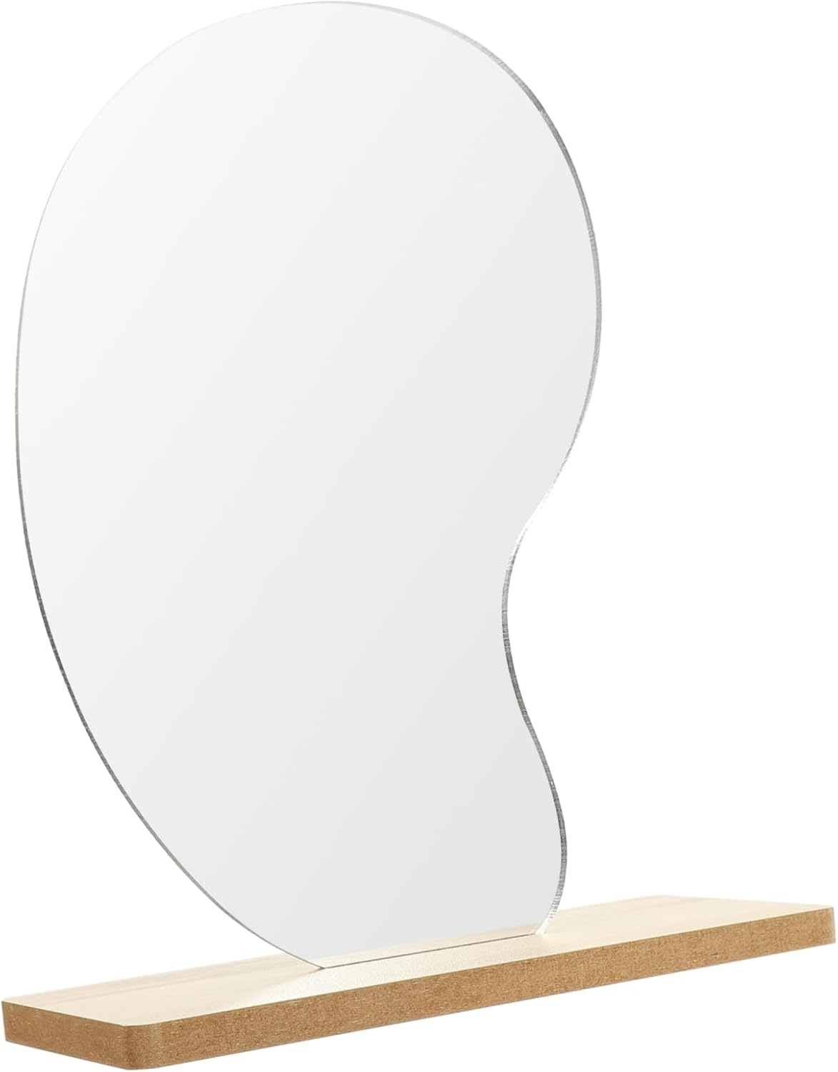 ERINGOGO Desktop Makeup Mirror with Wooden Base