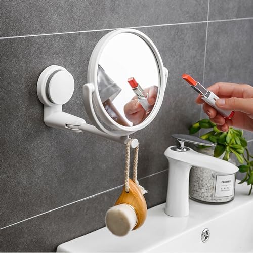 Holibanna Double-Sided Swivel Wall Mirror for Bathroom Bedroom