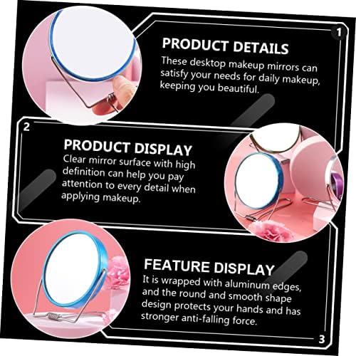 Elegant Round Double Sided Makeup Mirror Portable Easy to Clean