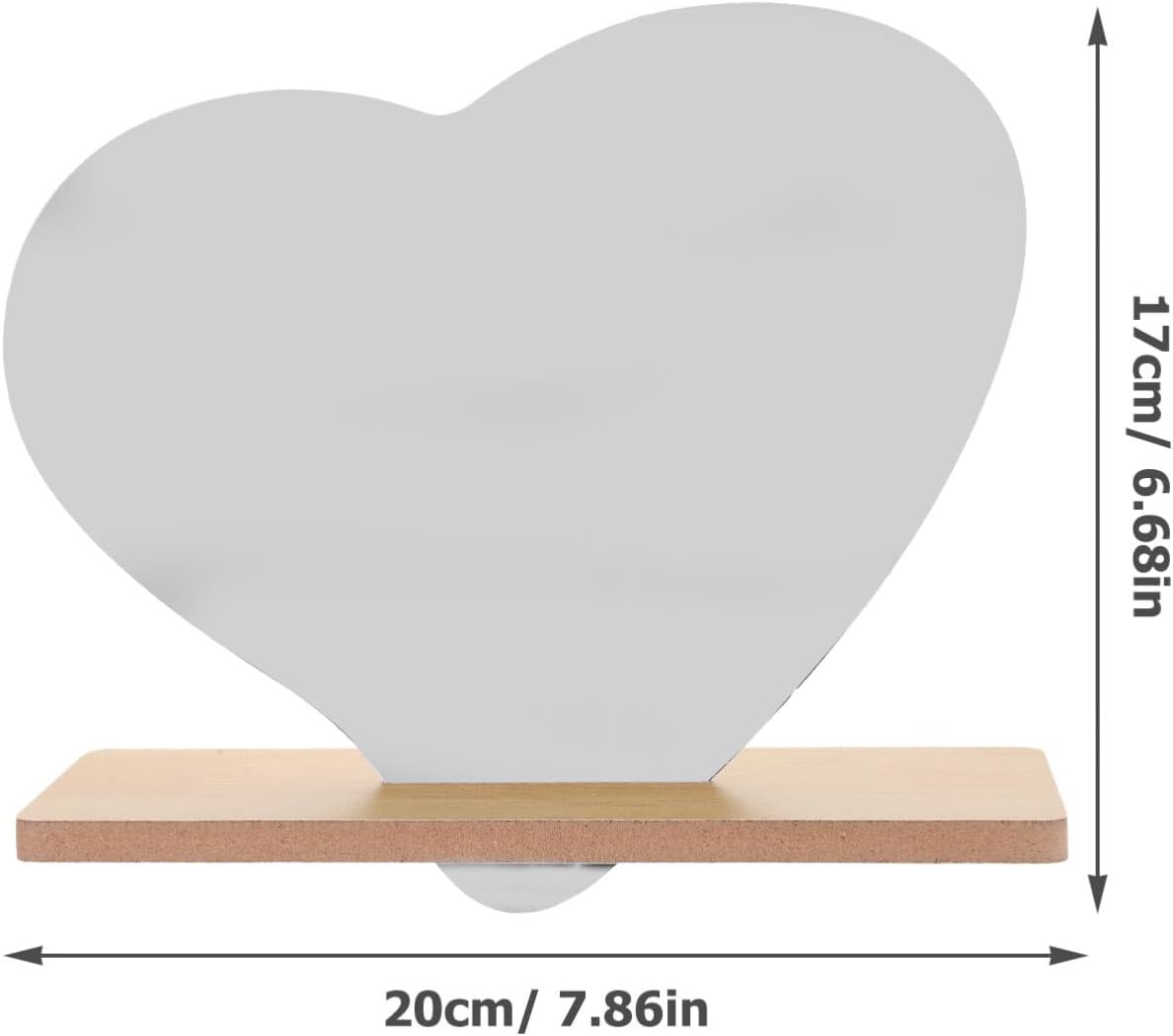 Kichvoe Irregular Heart-Shaped Makeup Mirror with Base