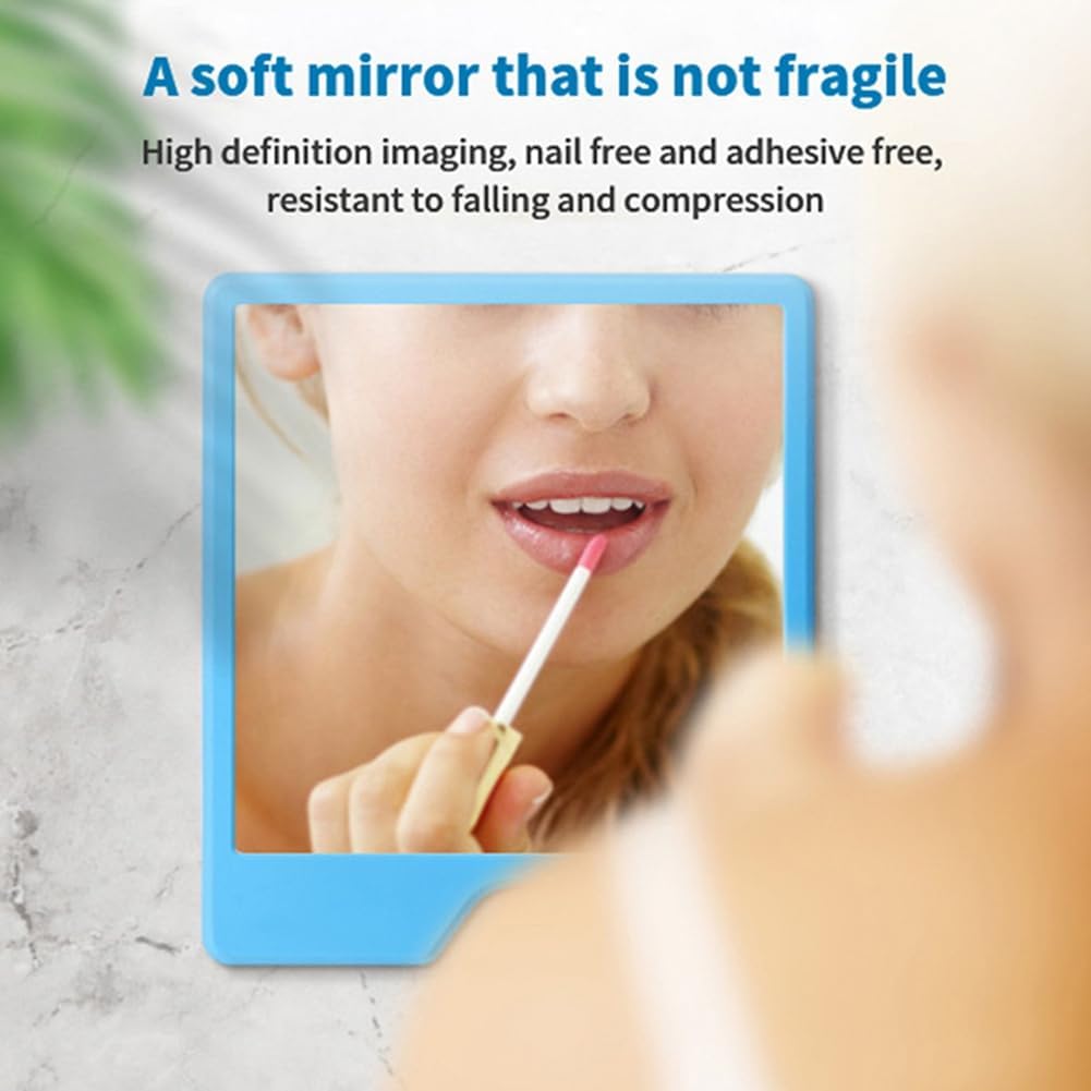 Dytebeply Shatterproof Silicone Mirror for Shaving Makeup