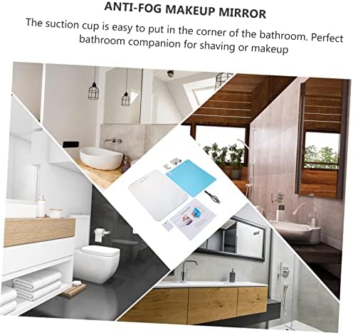 Fogless Portable LED Mirror Set for Bathroom Shaving and Makeup