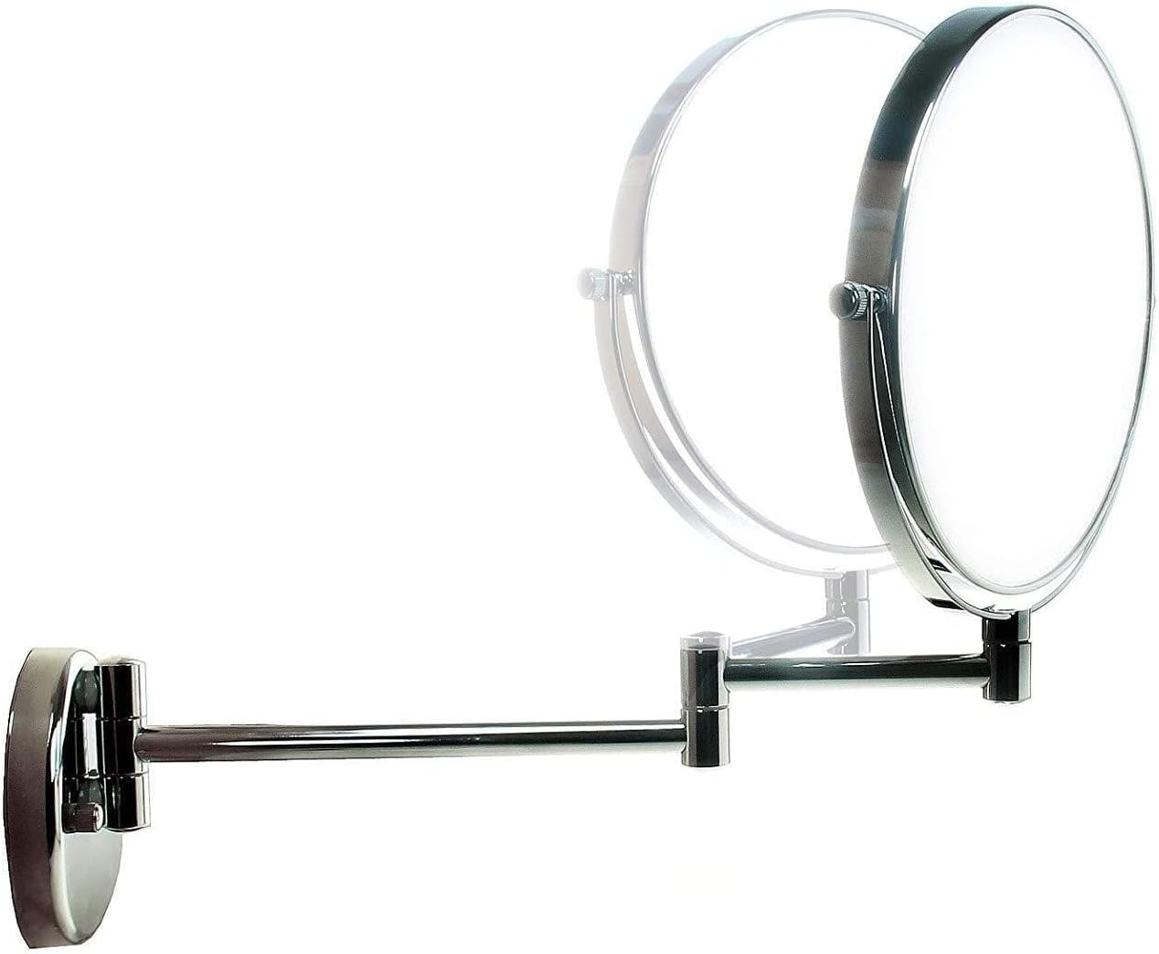 AMHIL Foldable Two-Sided Vanity Mirror Wall Mount