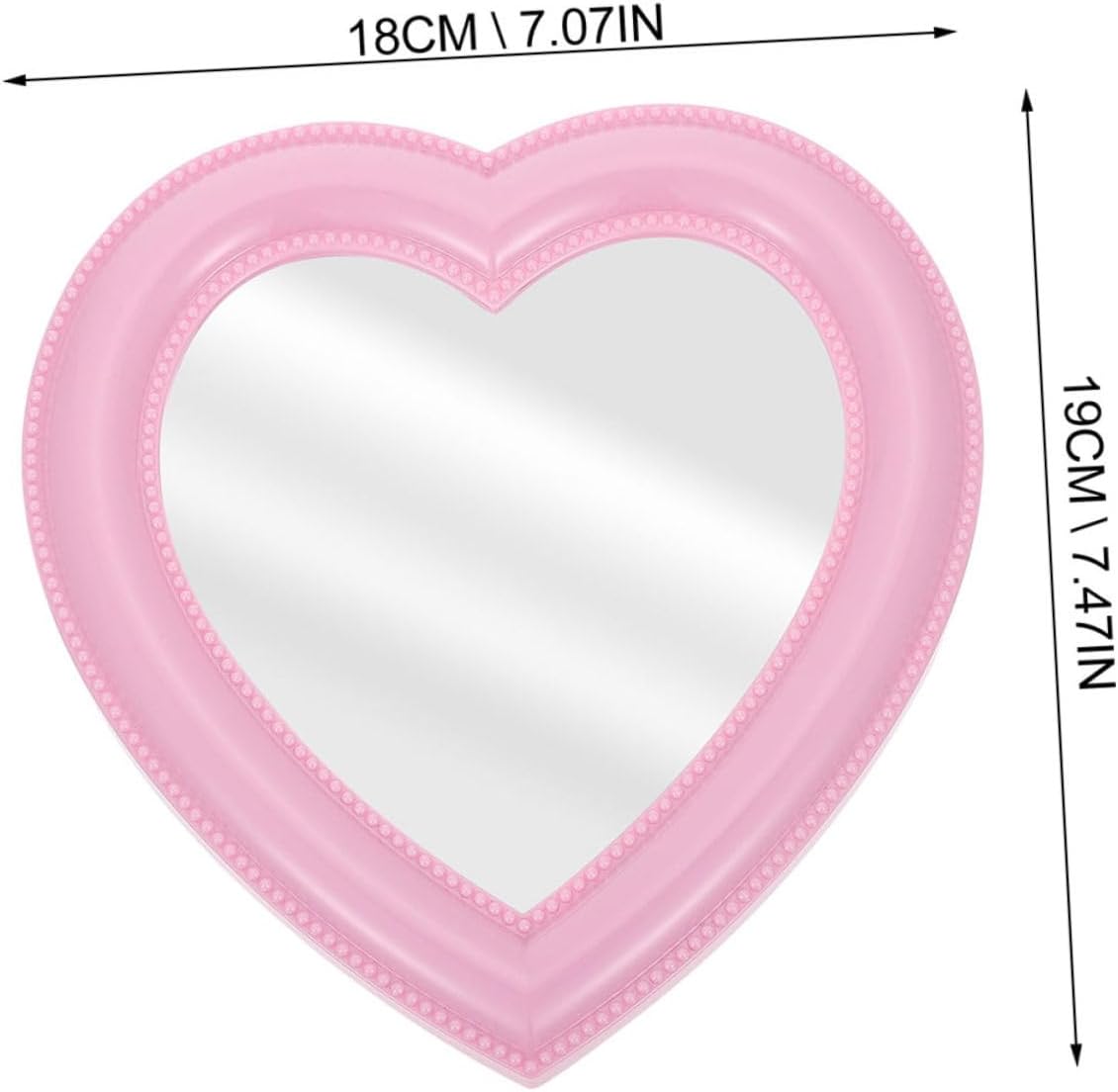 Heart Design Wall Mirror Set for Home Use