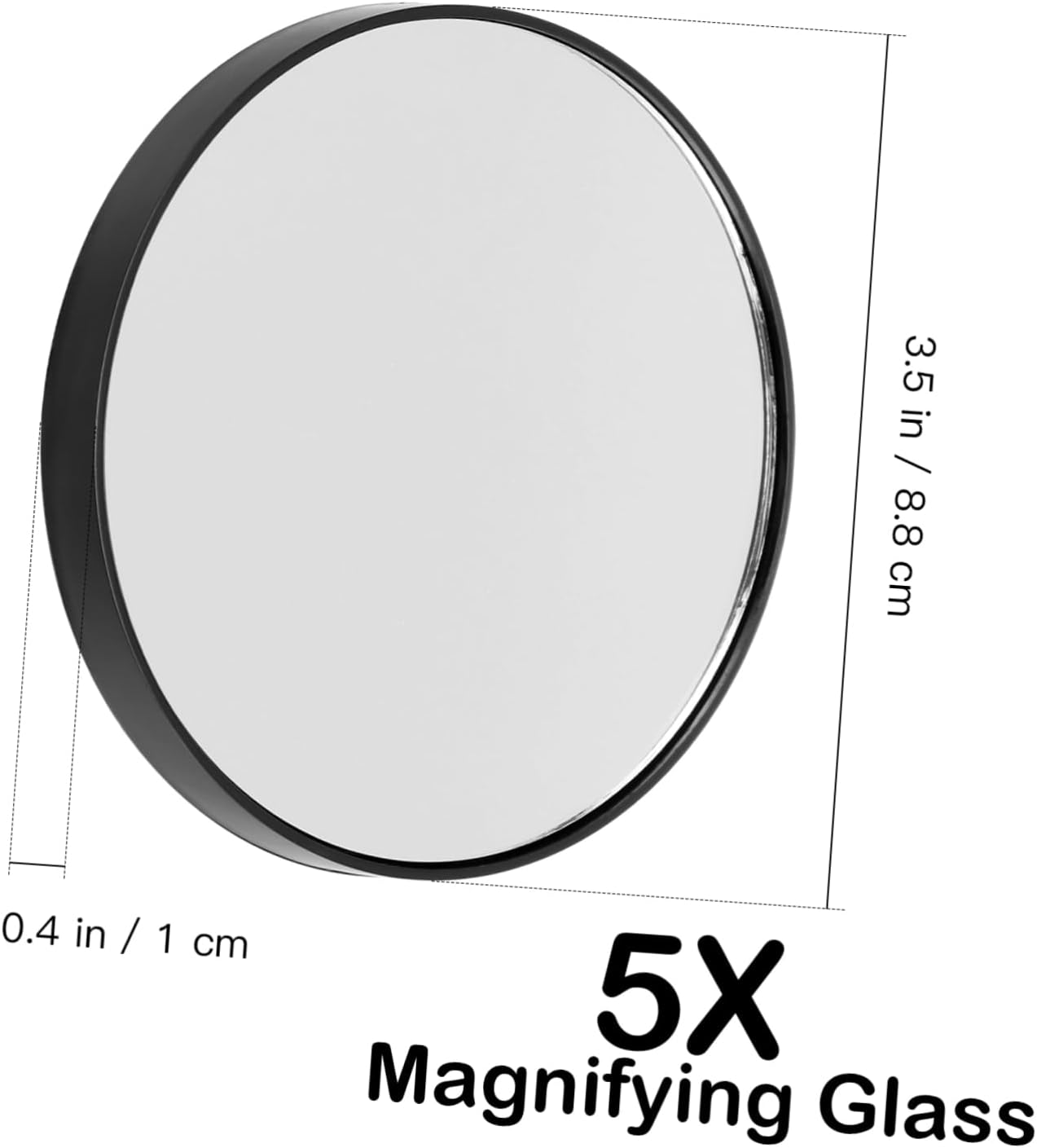 DEARMAMY Compact 5x Magnifying Mirror with Suction Cups
