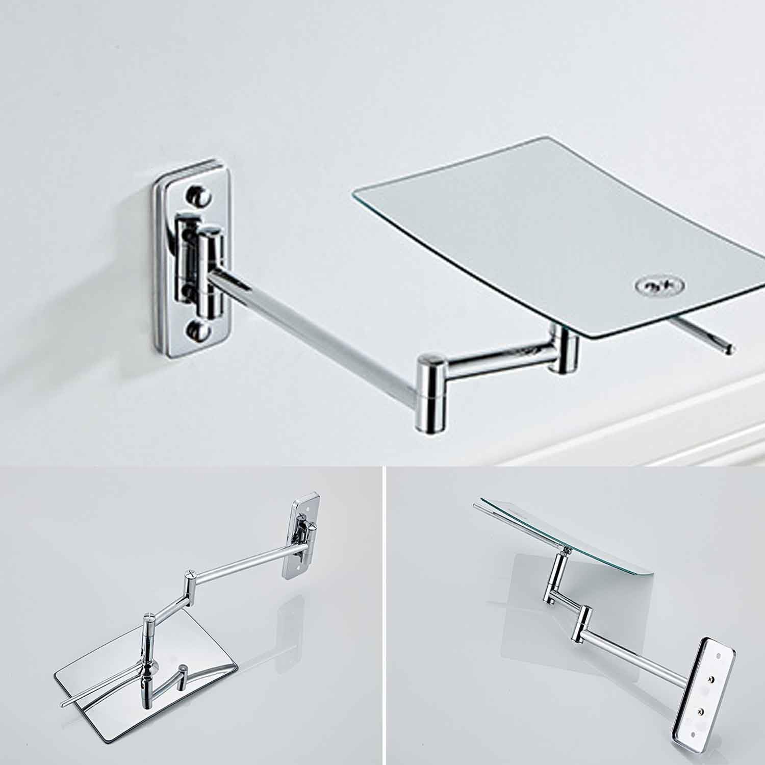 LZHIANG Swivel Wall Vanity Mirror 3X Magnifying