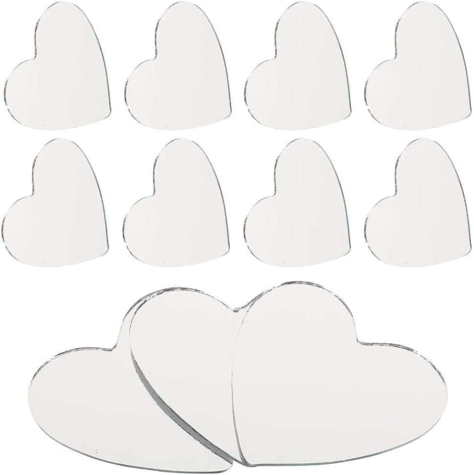 Heart-Shaped DIY Makeup Mirror with Rhinestone Frame 1