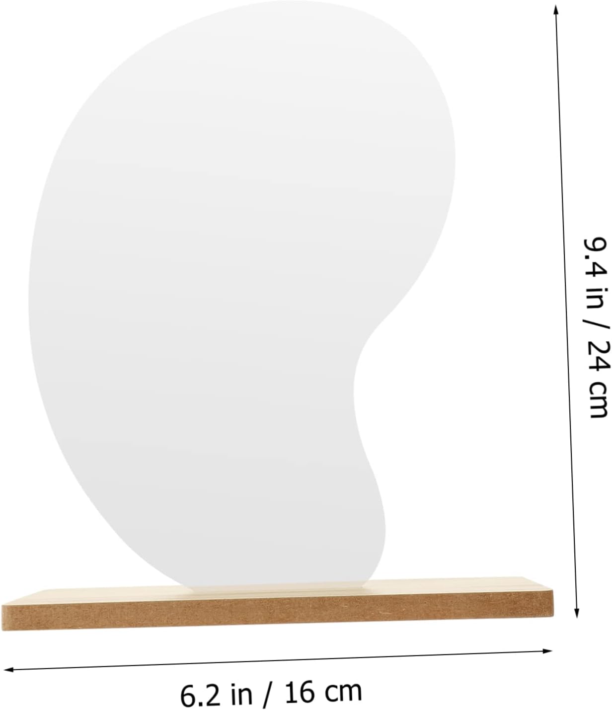 ERINGOGO Desktop Makeup Mirror with Wooden Base