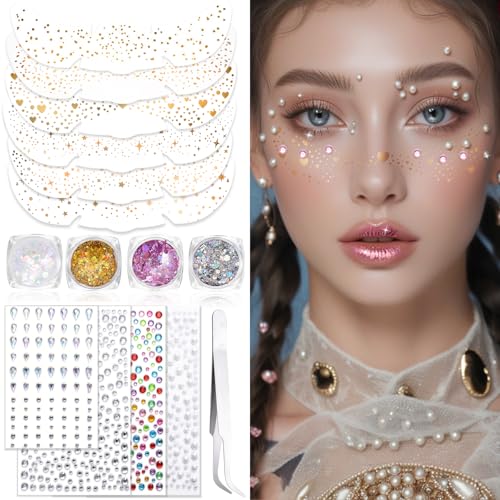 U-Shinein Glitter Freckles Face Tattoo Set
