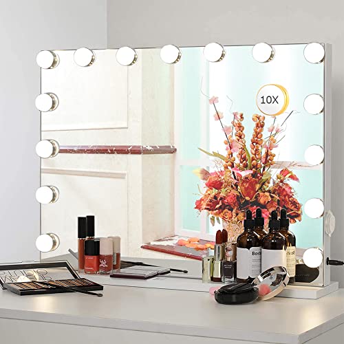 BENDIC Lighted Vanity Mirror with 10X Magnification