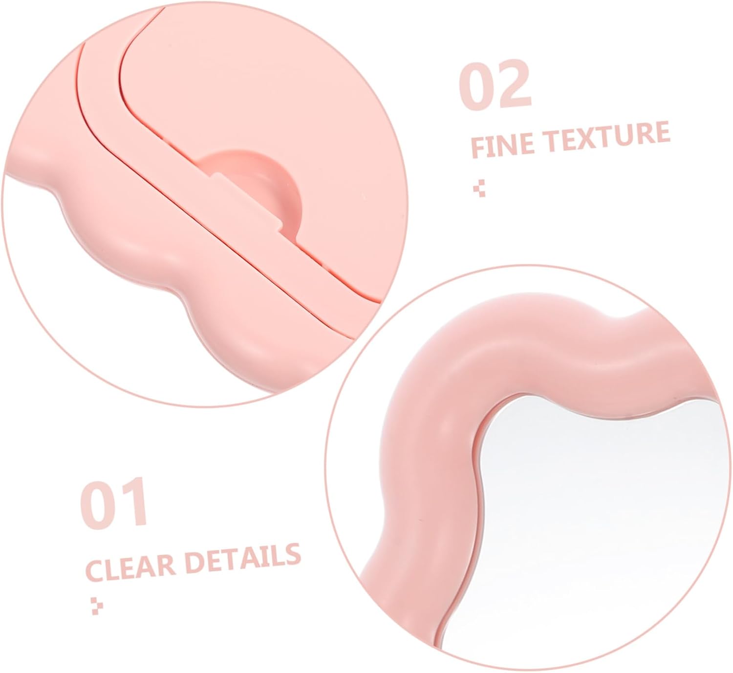 FONDOTIN Portable Wave Shaped Vanity Mirror