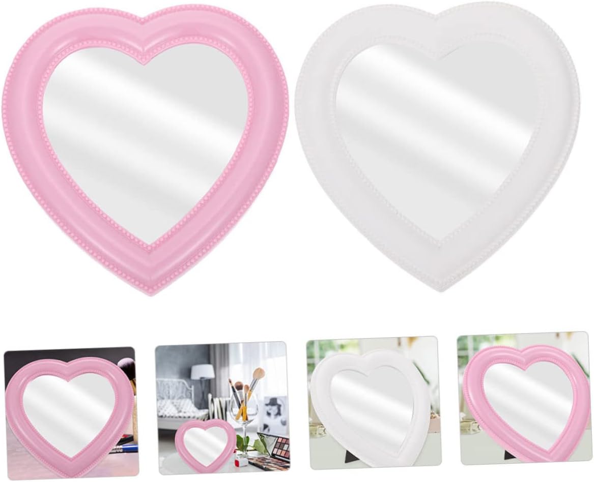 Heart Design Wall Mirror Set for Home Use