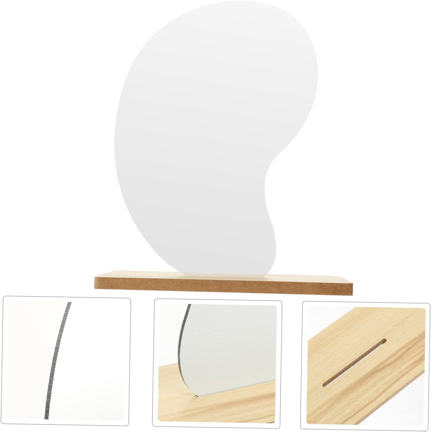 MAGICLULU Desktop Vanity Mirror with Wooden Base