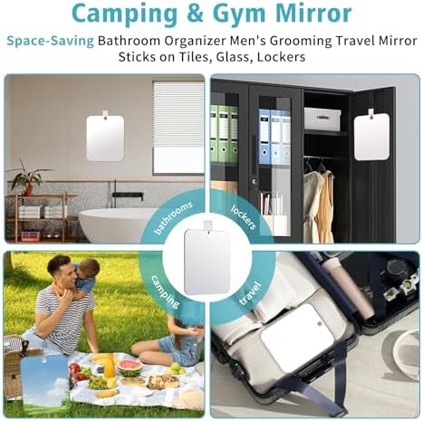 Fog-Free Shower Mirror with Shatterproof Acrylic and Hook