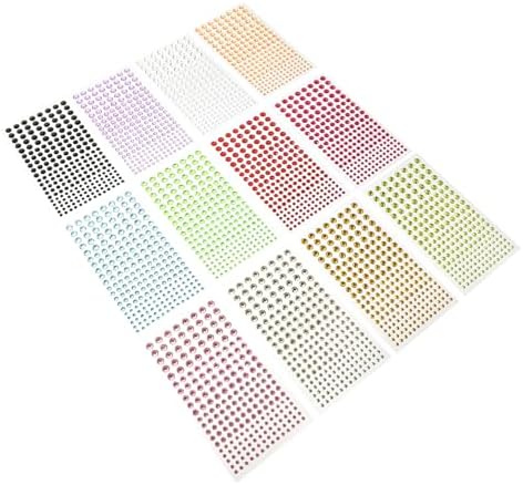 Didiseaon 3 Sets Self Adhesive Face Rhinestones