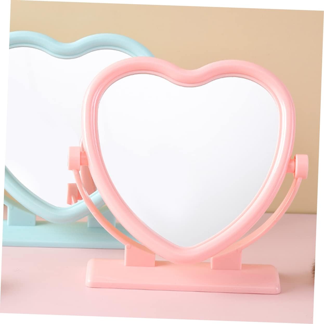 Heart Shaped Double Sided Mirror Portable Vanity Mirror