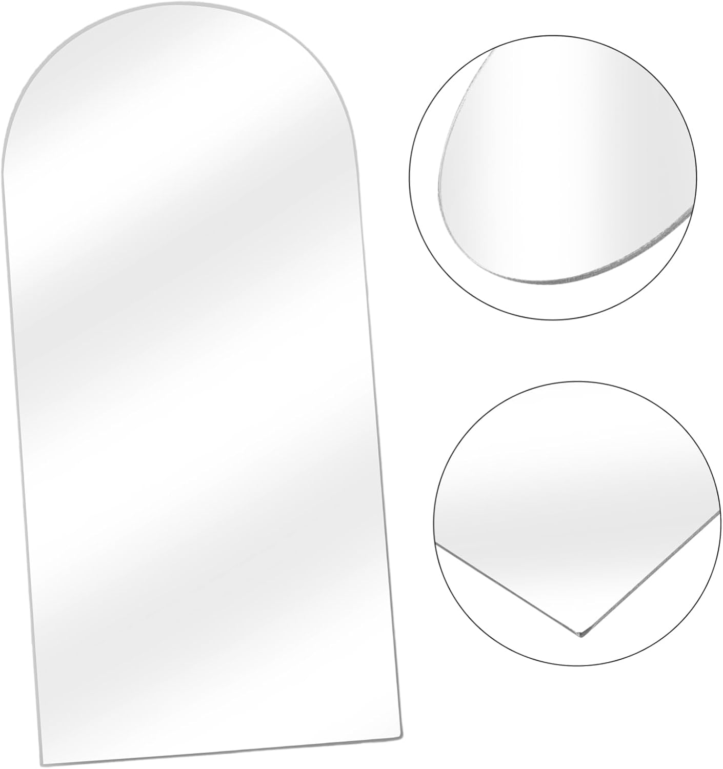 STOBAZA Irregular Shape Acrylic Wall Mirror for Home Office