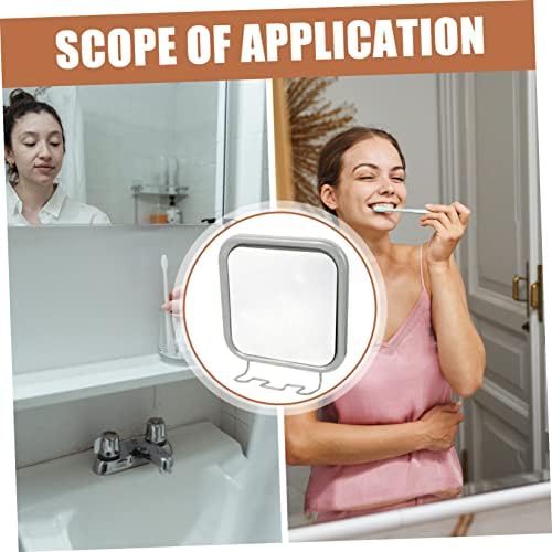 Yardwe Hook Vanity Mirror for Shower Shaving Anti Fog Mirror