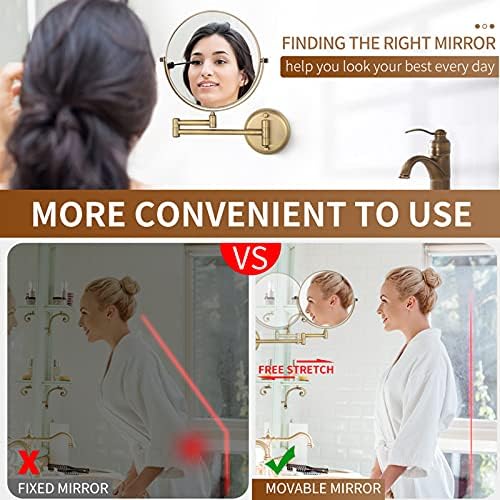 NOVOCE 8 Inch Double Sided Shaving Mirror with 3X Magnification