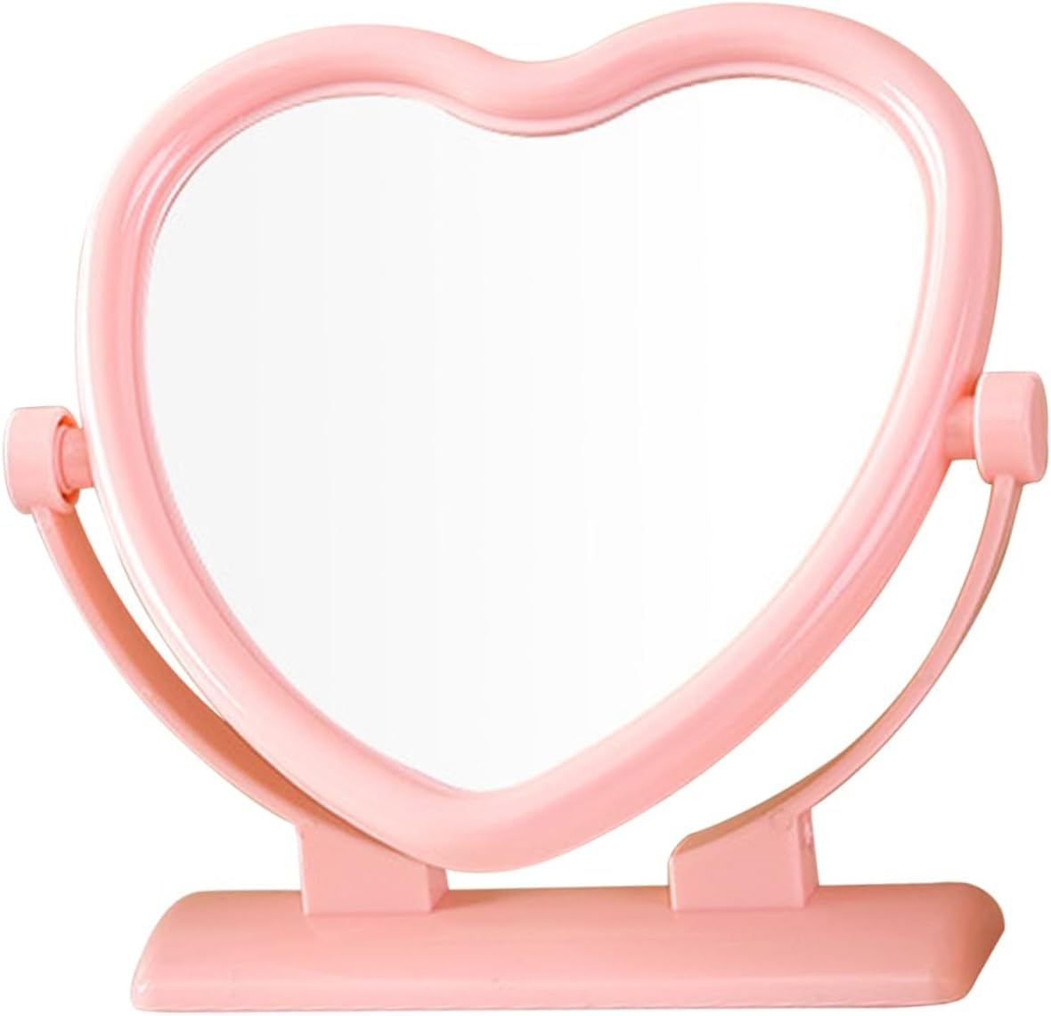 BESTYASH Heart Shaped Double Sided Makeup Mirror with Sturdy Base