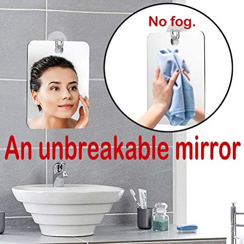 NOENNULL Anti-Fog Shower Mirror for Men Women