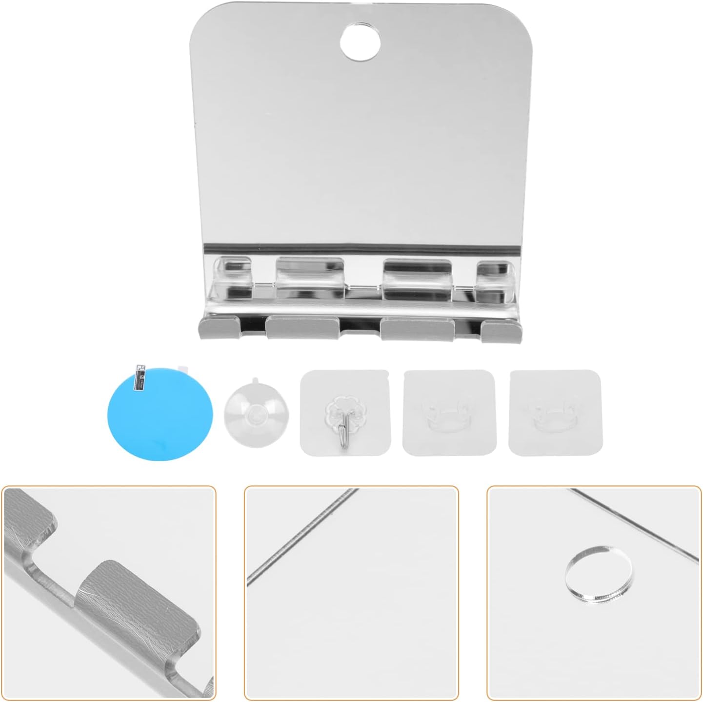 Beaupretty 1 Set Fogless Mirror Set for Shower and Travel