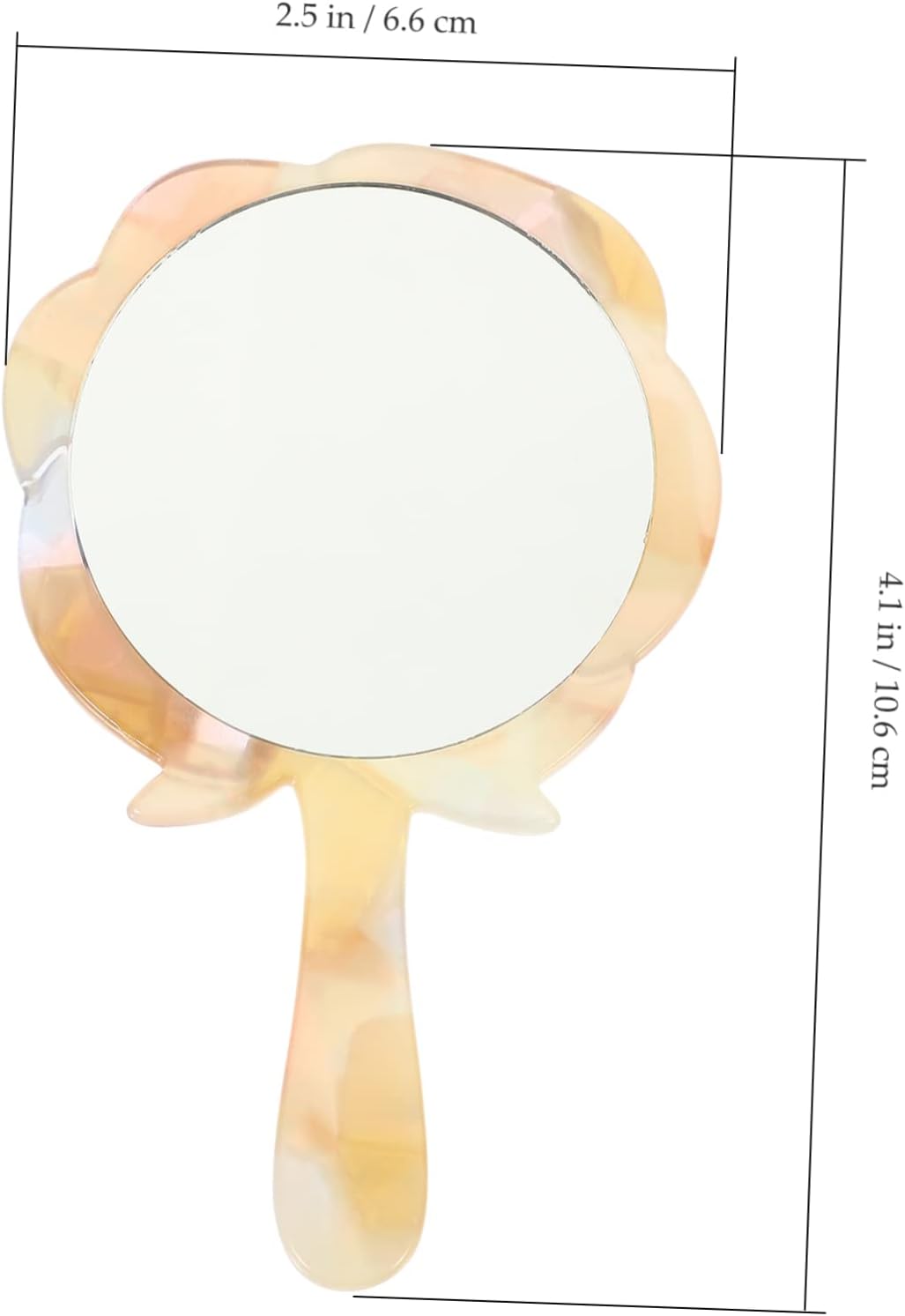 DOITOOL Heart Shaped Compact Travel Mirror for Women