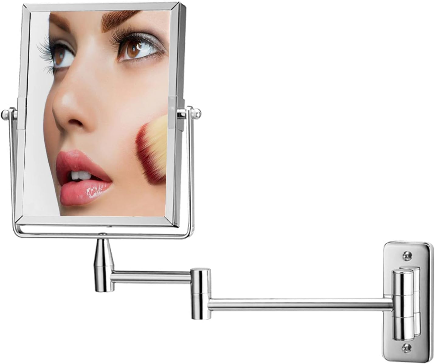 3X Magnifying Wall Vanity Mirror with Extendable Arm 1
