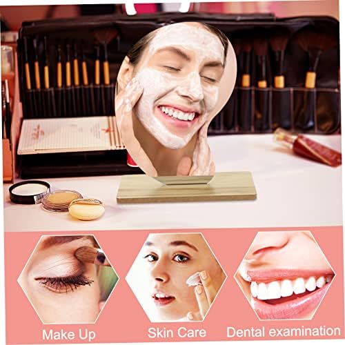ERINGOGO Desktop Makeup Mirror with Wooden Base
