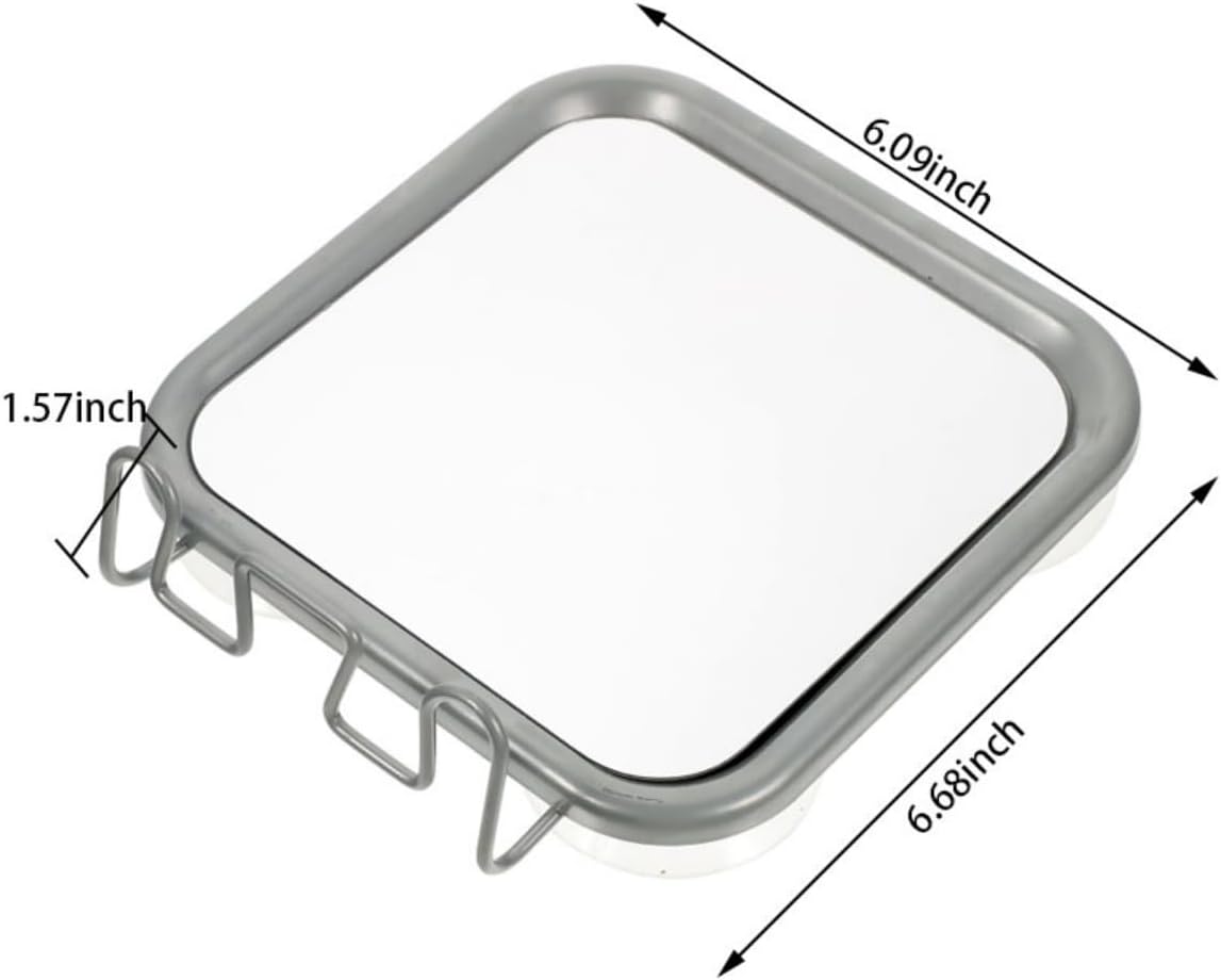 Samlee Fogless Shower Mirror with 4 Suctions 1