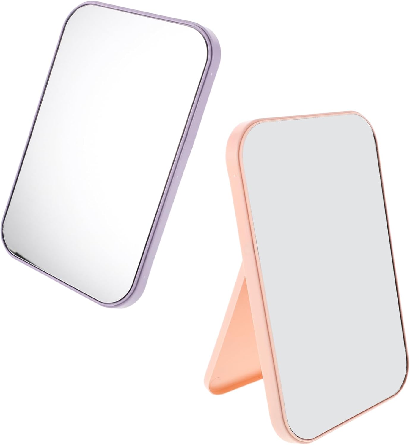2pcs Lightweight Freestanding Vanity Mirror for Desk and Travel Use 1