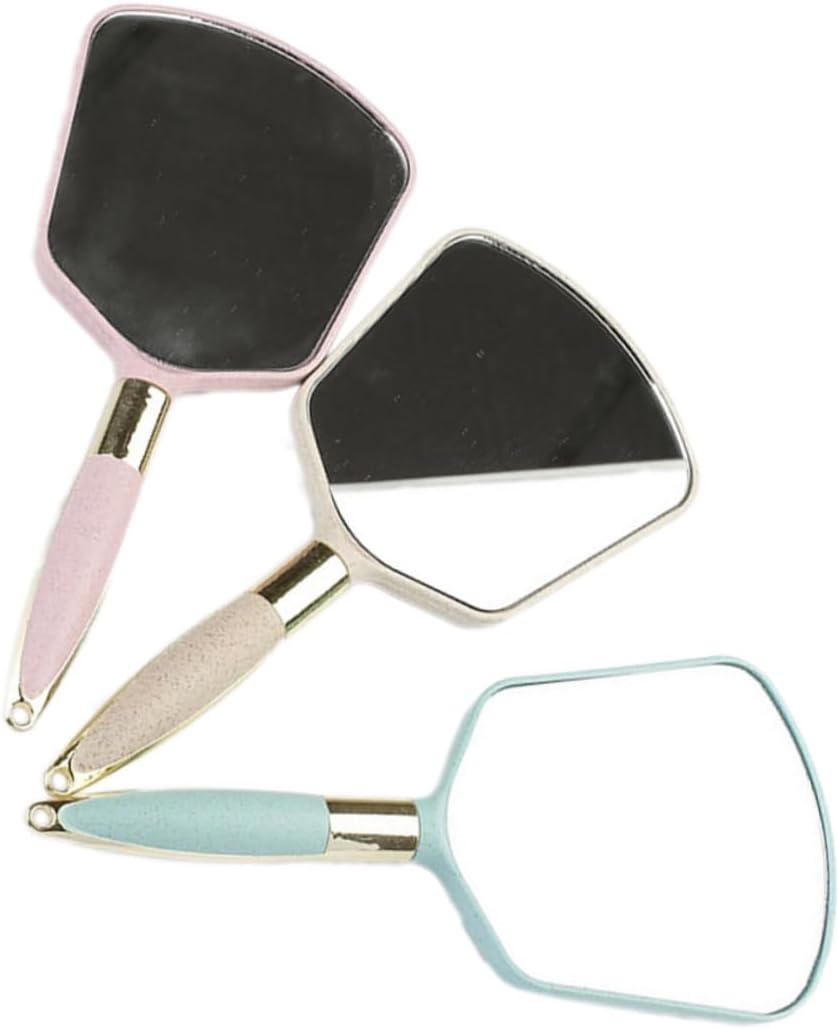 Handheld Makeup Mirror with Handle for Travel and Home Use