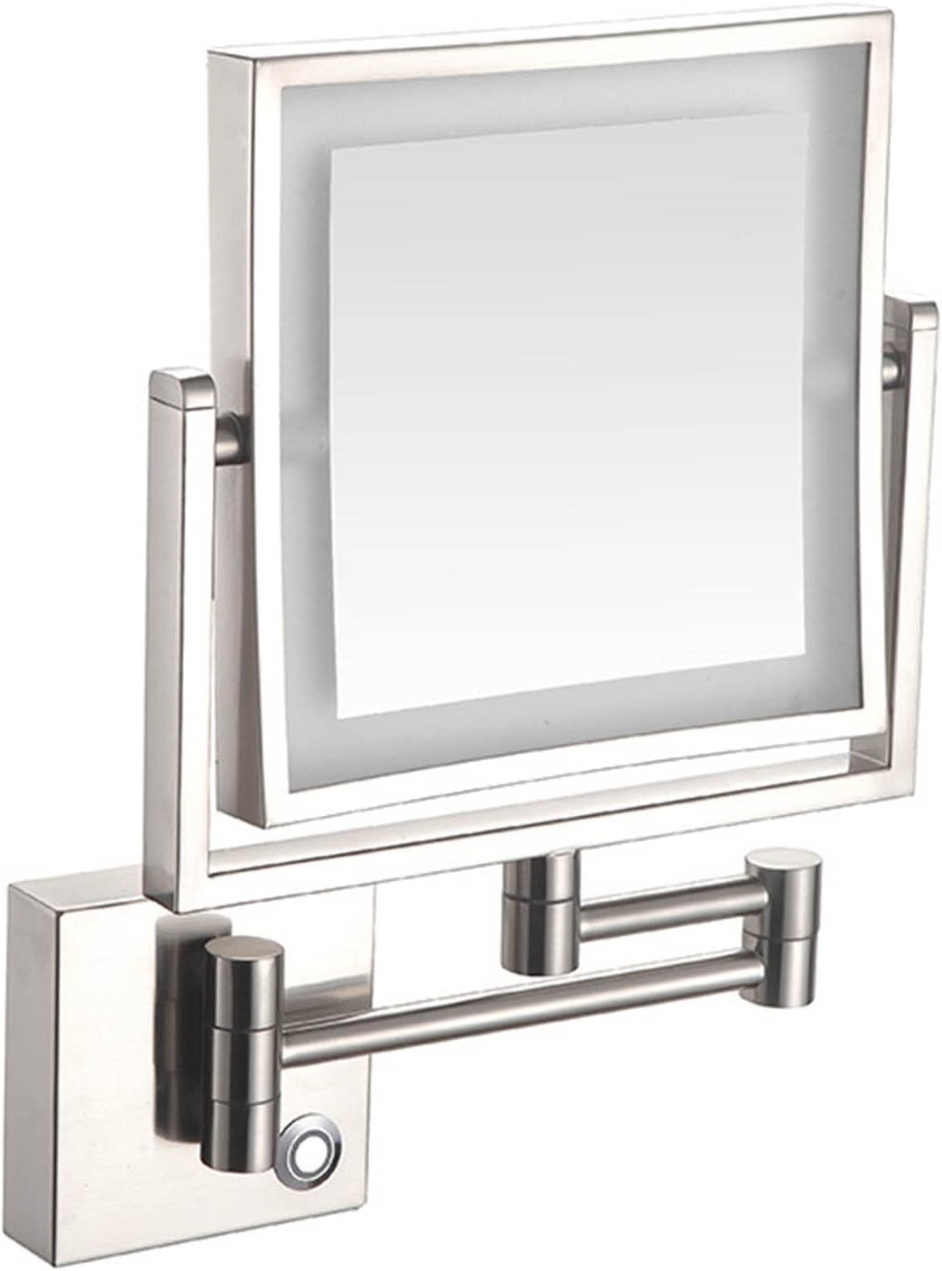 LED Wall Mounted Makeup Mirror with 360 Swivel and 3X Magnification 1