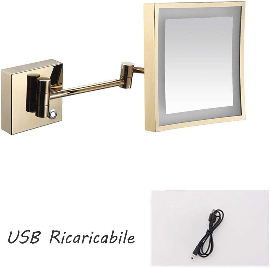 Wall Mounted Makeup Mirror with Lights 3X Magnification