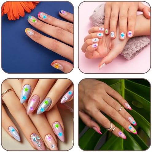 5PCS Colorful Star Face Gems Stickers DIY Set