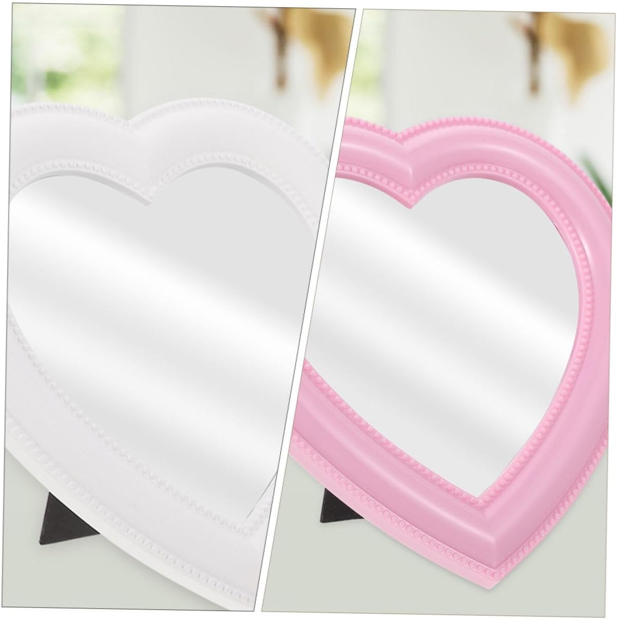 MAGICLULU Heart Shaped Makeup Mirror 2 Pack 1